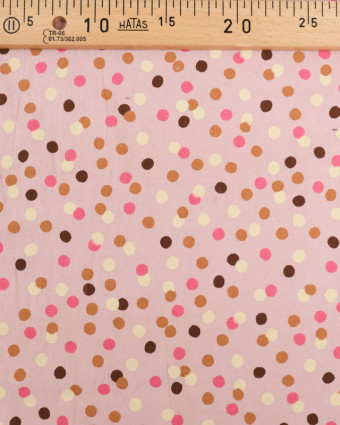 Coton lavé rose - Pois - tissu au metre - Mercerine
