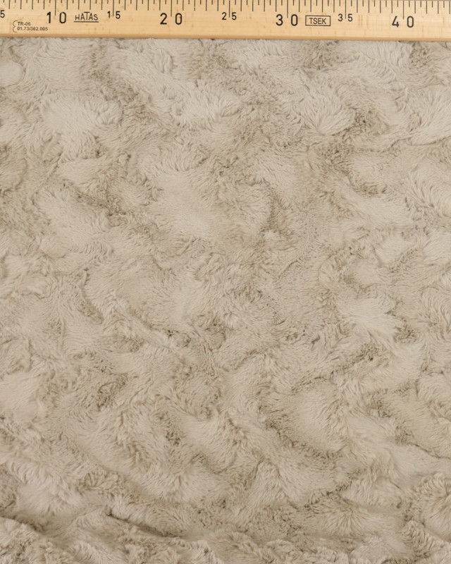 Tissu Fausse Fourrure Texturée beige - Mercerine