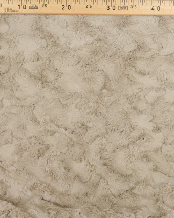 Tissu Fausse Fourrure Texturée beige - Mercerine