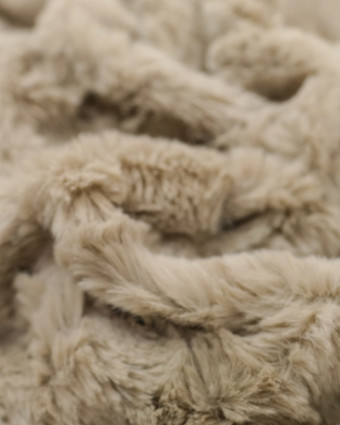 Tissu Fausse Fourrure Texturée beige - Mercerine