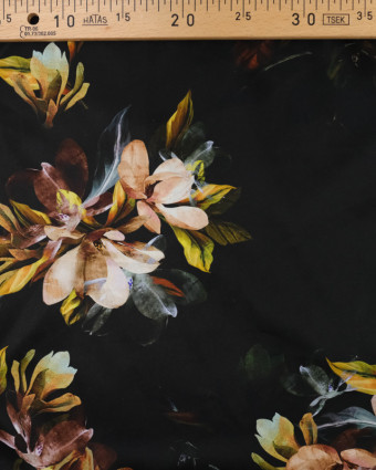 Tissu imprimé fleuri : Tissu robe, jupe, veste légères - Mercerine