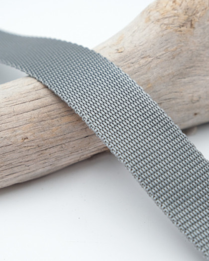 Sangle 3cm polypropylène gris métal  