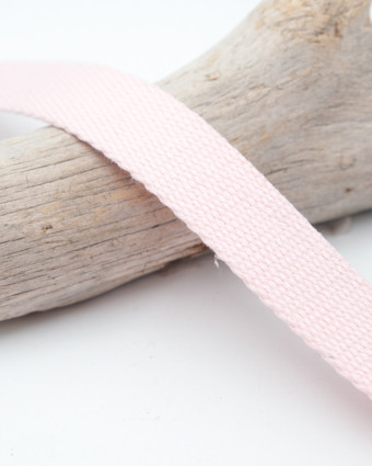 Sangle en coton rose pétale pour sacs - Mercerine