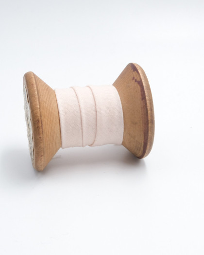 Biais coton Bio rose pale 20mm - Mercerine