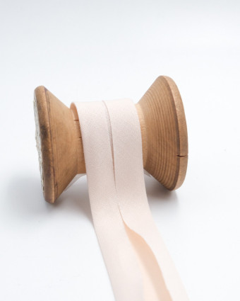 Biais coton Bio rose pale 20mm - Mercerine