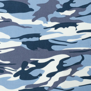 
Tissu camouflage bleu Roxane