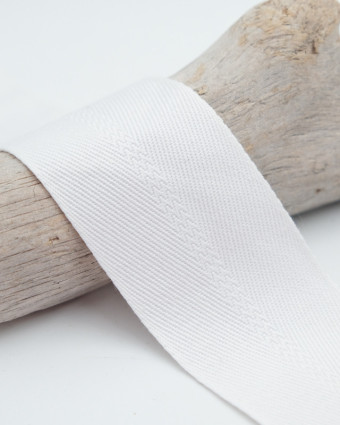 Ruban Sergé de Coton Blanc 50 mm – Mercerie | Mercerine