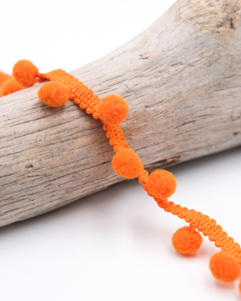 Galon pompon orange - Mercerine