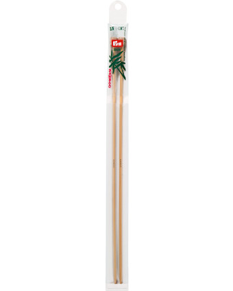 Aiguilles à Tricoter Bambou 33cm - Taille 6,5mm - Prym - Surface Lisse Antidérapante - Pointes Précises