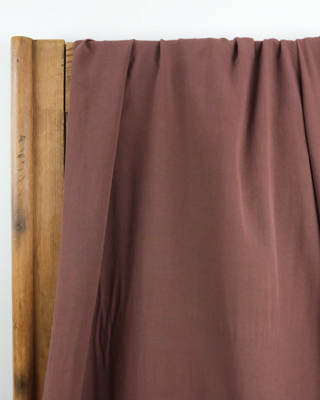 Tissu viscose marron cacao Anja - Mercerine