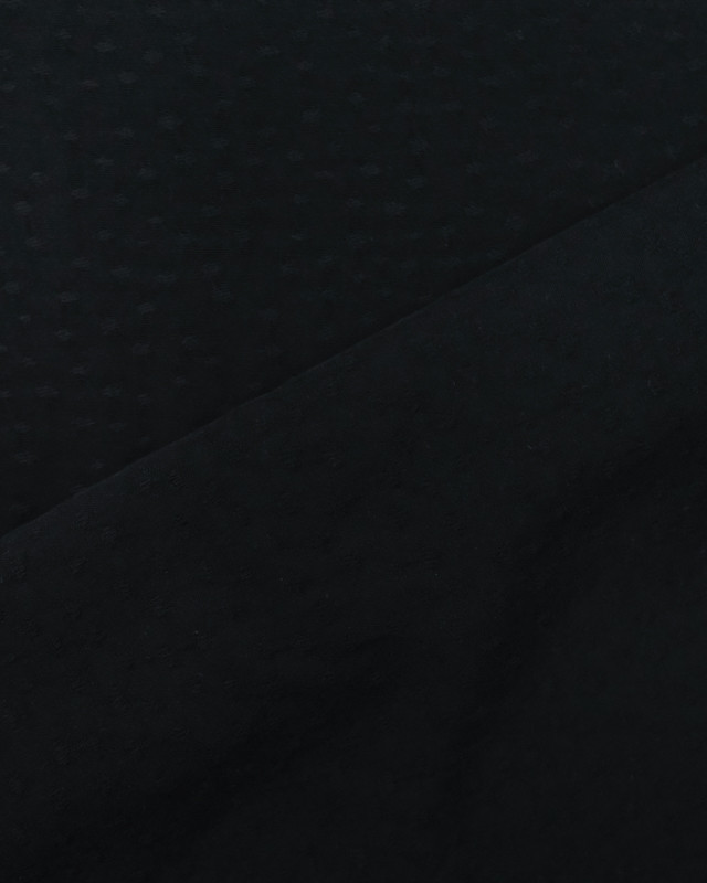 Tissu Viscose noir motif ton sur ton  -  -  Mercerine