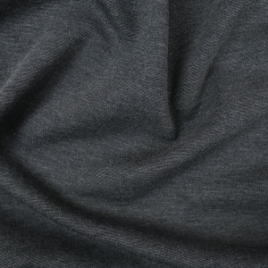 Tissu polyester uni gris chiné