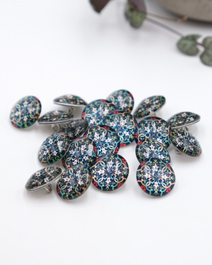 Bouton Fantaisie bulle Vert