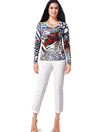 Patron de couture  T-shirt - Burda 6820 - Mercerine