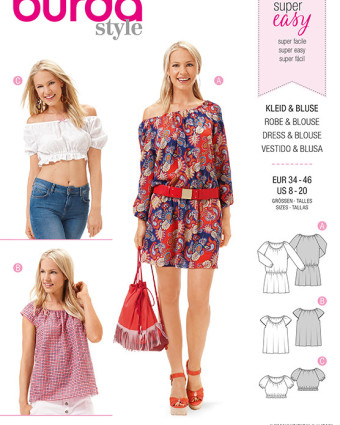 Patron de couture  Robe et blouse - Burda 6684 - Mercerine