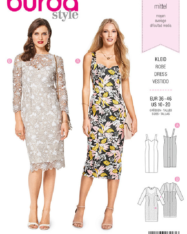 Patron Burda  Robe - Burda 6423 - Mercerine