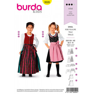 Patron Burda 9509 Kids Robe...