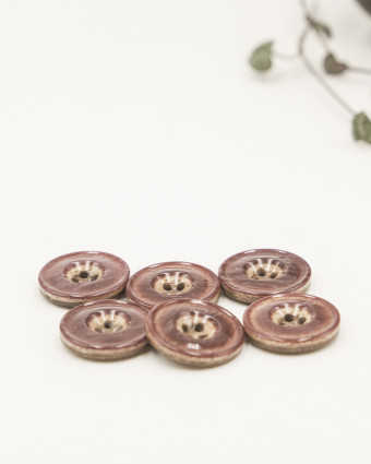 Bouton nacré prune