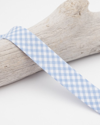 biais vichy bleu cile