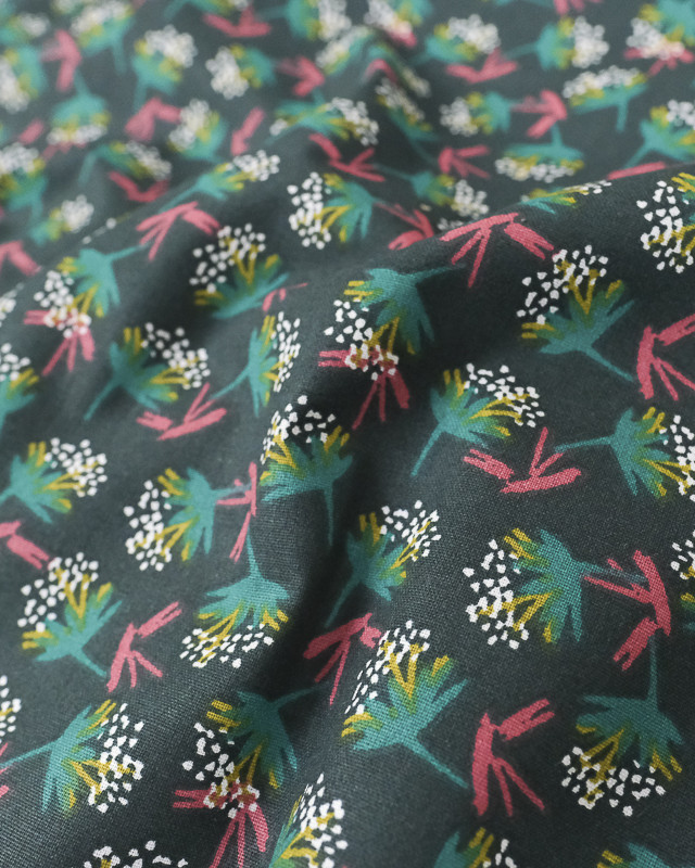 Coton - Ombilo - Cypres - 150cm - Tissus au metre - Oekotex - Mercerine