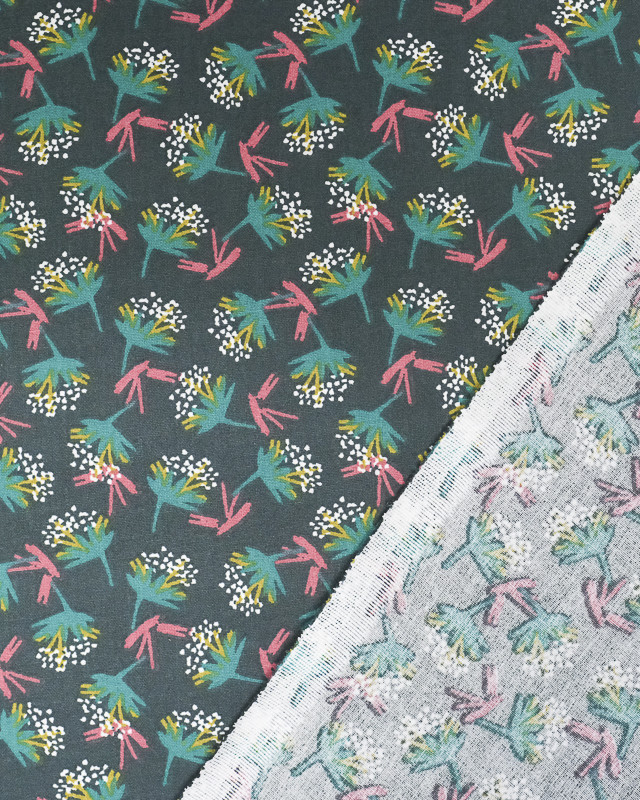 Coton - Ombilo - Cypres - 150cm - Tissus au metre - Oekotex - Mercerine
