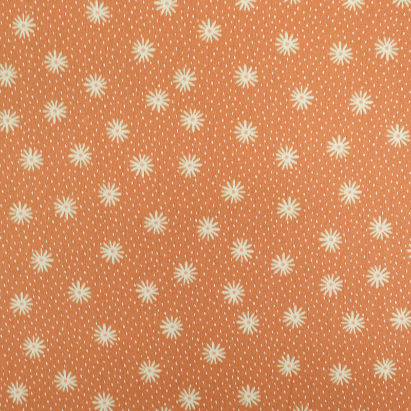 Coton Imprimé  Eclats de soleil orange clair