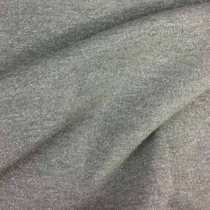 Sweat coton gris foncé pailleté elise - Mercerine