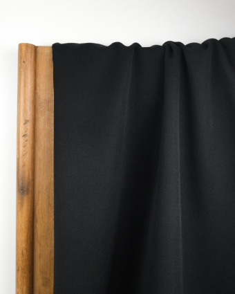 Tissu Jupe Veste Pantalon Prune : gabardine noir - Mercerine