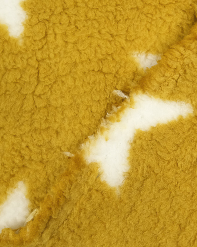 Tissu Polaire Sherpa Doux – Largeur 150 Cm, épaisseur Moelleuse – Pour Couvertures, Plaids, Vêtements, DIY (jaune)