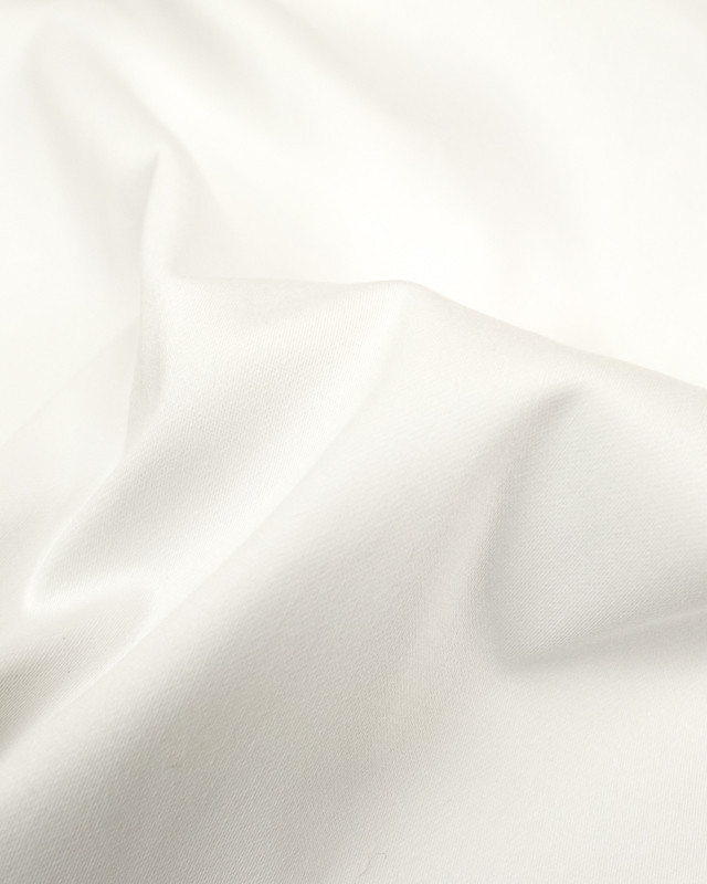 Satin de coton blanc Optique stretch