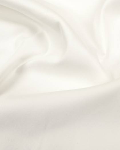 Tissu Satin de coton blanc Optique stretch- 10cm -  Mercerine