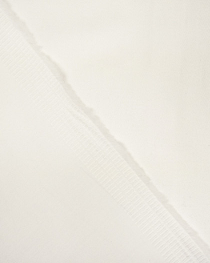 Tissu Satin de coton blanc Optique stretch- 10cm -  Mercerine