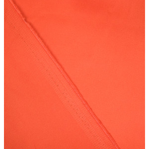Tissu Satin de coton Orange stretch  - 10cm -  Mercerine