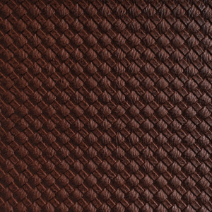 Tissu simili cuir marron chocolat tressé - 10cm -  Mercerine