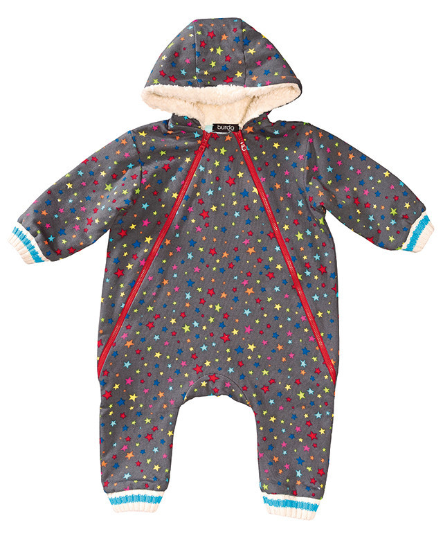 Patron De Couture Burda 9299 - Combinaison Bébé à Capuche (6 à 36 Mois)