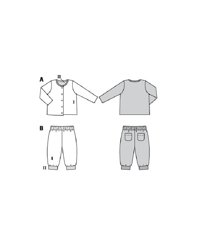 Patron de couture bébé gilet pantalon sarouel - Burda 9293 - Mercerine