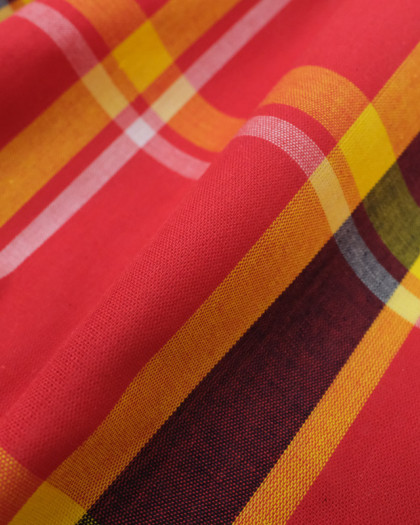 Jupe Brooks Brothers En Coton Madras – Taille 8 – Rouge Tartan à Carreaux – Occasion Très Bon état
