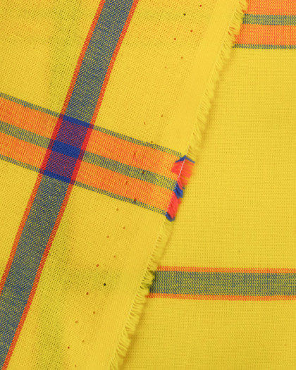 Tissu madras - Rouge, bleu, jaune - Tissu Madras au Mètre