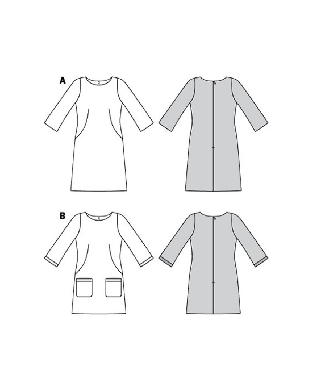 Patron de couture Robe - Burda 6149 - Mercerine