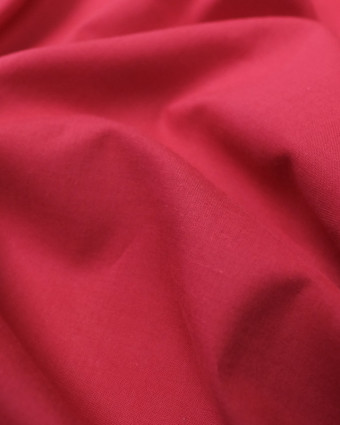 Voile de coton bio rouge framboise Leanne - 10cm -  Mercerine