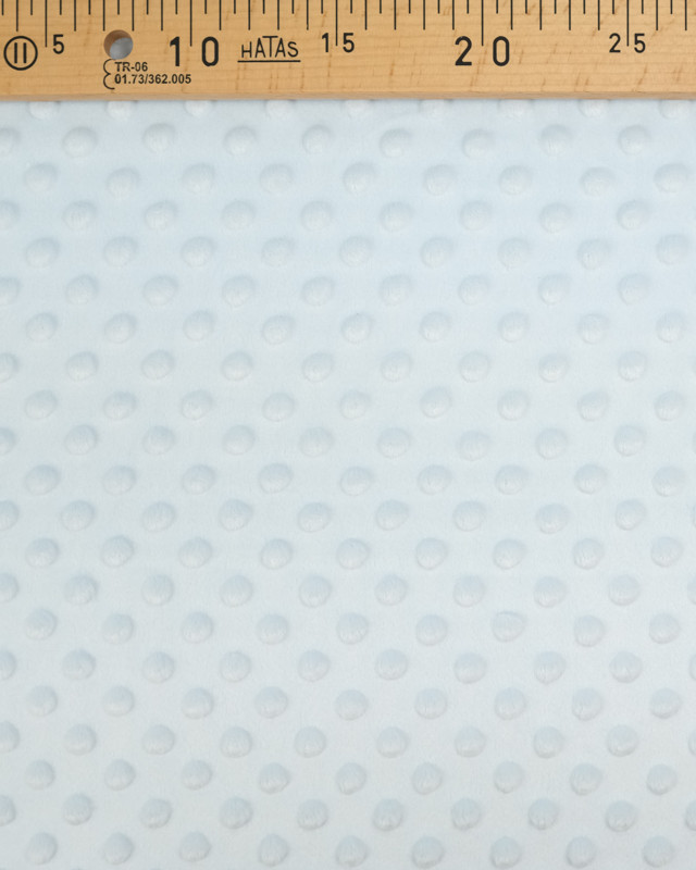 Minky - Tissu doudou - Pois - Bleu ciel - Mercerine