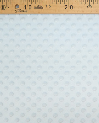 Minky - Tissu doudou - Pois - Bleu ciel - Mercerine