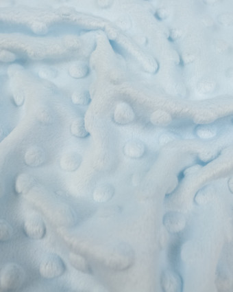 Minkee Pois bleu ciel x10cm -  Mercerine