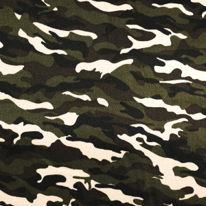 Tissu Satin de coton camouflage  légérement rosé- 10cm -  Mercerine