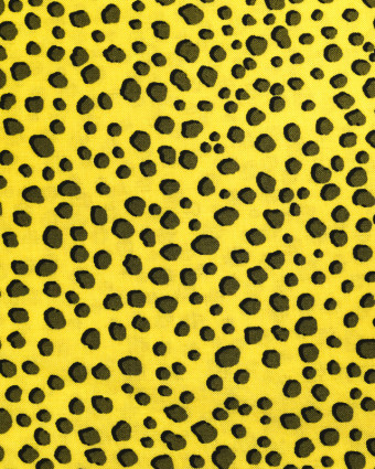 Viscose jaune souffre moucheté