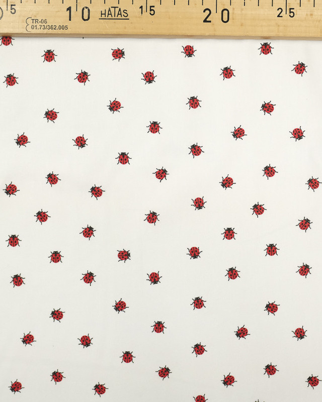 Coton Imprimé Coccinelle  rouge x10cm