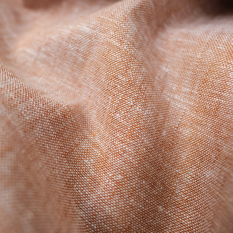 Lin coton au mètre : tissu bordeaux - Mercerine