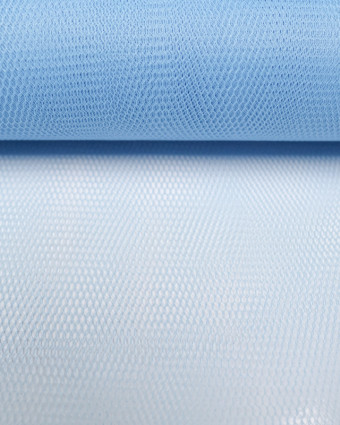 Tulle bleu ciel rigide largeur 150cm - 10cm - Mercerine