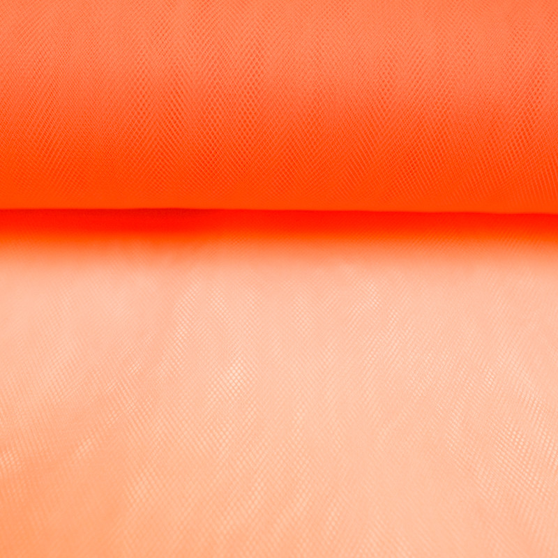 Tulle orange fluo souple largeur 300cm  - 10cm - Mercerine
