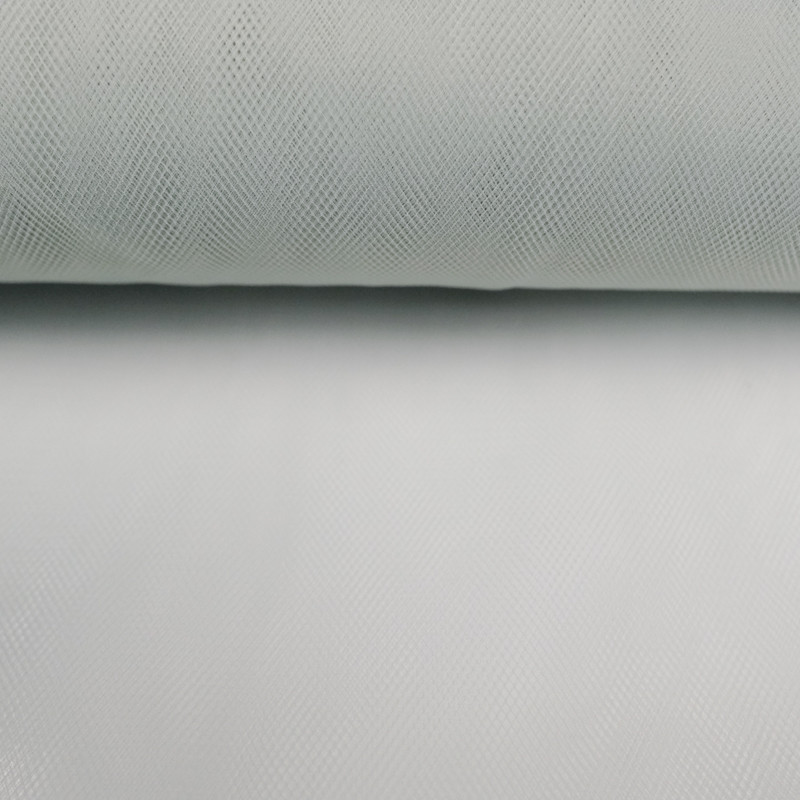 Tulle gris clair souple largeur 300cm  - 10cm - Mercerine